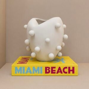 Caixa Livro Decorativa Miami Beach Amarela em MDF 24x18x4,5 Porta Objetos e Decoração