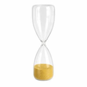 Ampulheta Decorativa de Vidro Transparente 10 Minutos 19cm | Decoração Elegante Moderna