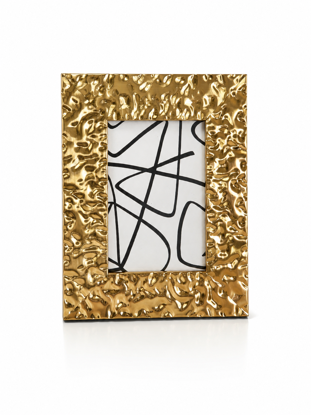 Porta Retrato Dourado Martelado 15x10 | Moldura Decorativa Luxo para Sala, Quarto e Escritório - Imagem 2