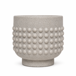 Vaso Decorativo de Cimento com Relevo Bolinhas | Cachepot Moderno para Orquídeas e Ambientes Sofisticados