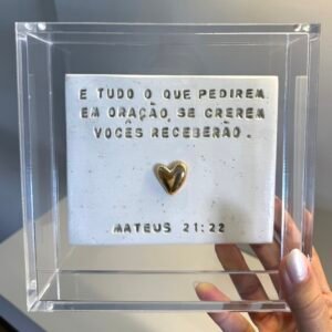 Caixa Decorativa  em Acrílico Cristal | Mateus 21:22