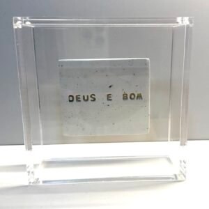 Caixa em Acrílico Cristal | Deus é Bom