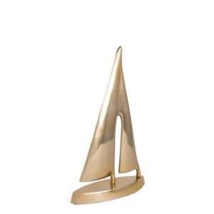 ESCULTURA BARCO EM METAL