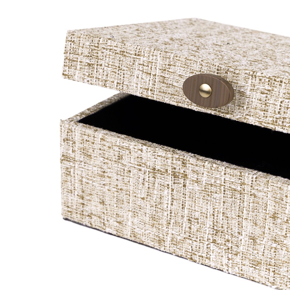 Kit Caixas Organizadoras em MDF Revestidas em Linho – 2 Peças Decorativas - Imagem 3