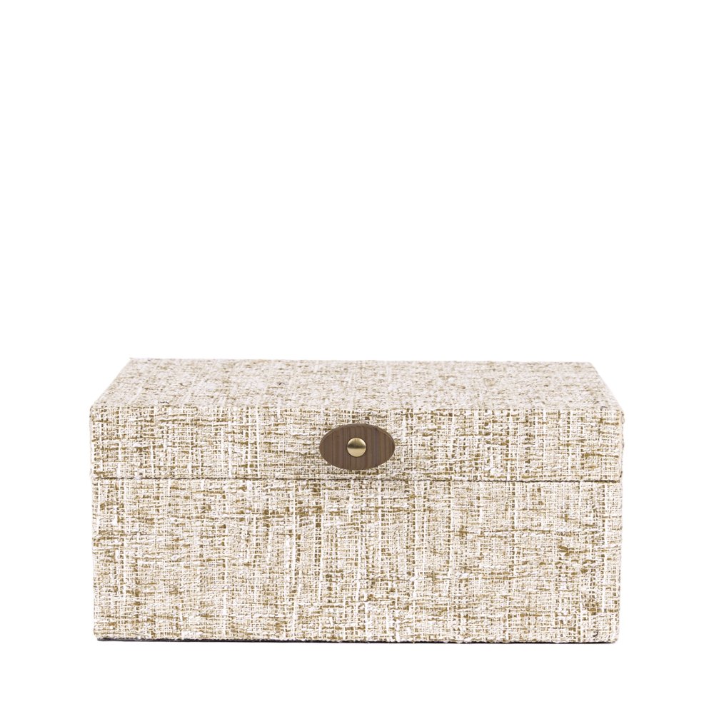 Kit Caixas Organizadoras em MDF Revestidas em Linho – 2 Peças Decorativas - Imagem 4