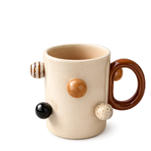 Caneca de Cerâmica Artesanal 220 ml com Esferas