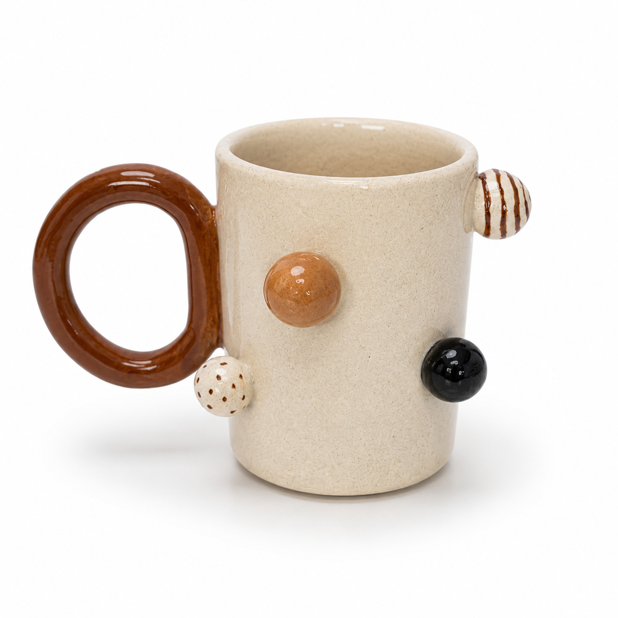 Caneca de Cerâmica Artesanal 220 ml com Esferas - Imagem 4